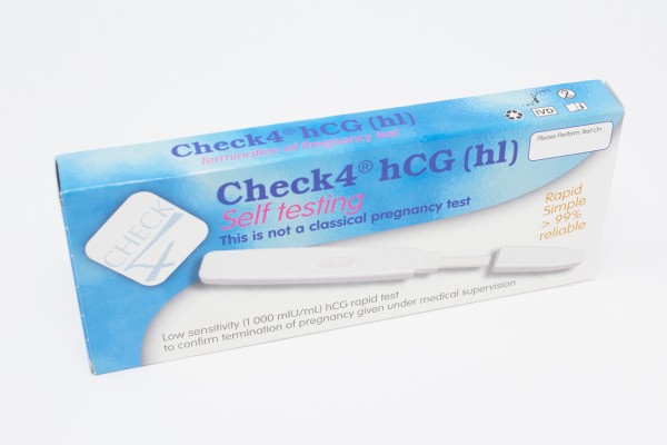 Check4®-hCG(hl) (Mid-stream low sensitivity hCG home test for Termination of Pregnancy (TOP) 1000 mlU/ml at 5 min)