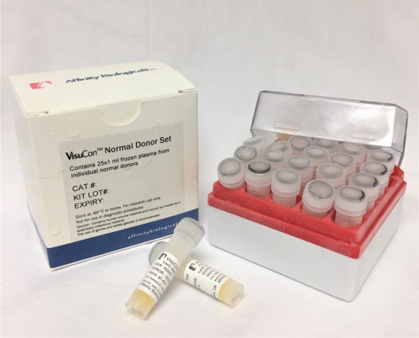 VisuCon Normal Donor Set – 25 individual donor plasmas – Frozen (Terms A & B)