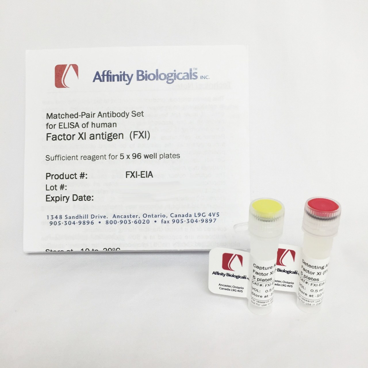 Factor XI Paired Antibody Set for ELISA Quadratech Diagnostics