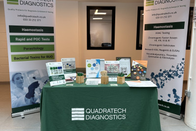 Quadratech Diagnostics stand at UK NEQAS for Clinical and Laboratory Haemostasis